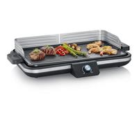 Severin PG 8564 table Barbecue de table filaire, réglage de la température en continu noir,argent