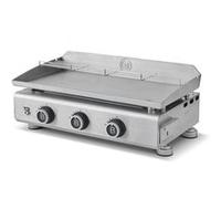 Brasero Plancha Silvia EVO 3 feux Plaque inox 67x34 cm 3 brûleurs Piezo Tiroir graisse 7,95 kW