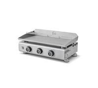 Plancha Silvia EVO 3 Feux - - Plaque Inox de 67 x 34 cm - Piezo intégré - Tiroir graisse avec jauge de niveau - 7,95 kW