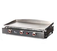 Plancha Gaz Tonio Lagoa 3 Feux Caisson Et Plaque Inox