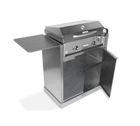 PLANCHAELEC - Pack Complet Plancha Electrique ANTHEA E-650-3000W - Chariot + Accessoires - Inox - Thermostat Réglable - 12 Personnes - Made In France - L65 X P43 X H25cm