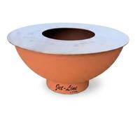 PlanchaFire Pro Brasero de Jardin avec Grill Aspect Rouille 56 cm