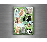 Planche 10 Gommettes Autocollants Stickers Enfant Carte Diy Scrapbooking Chats