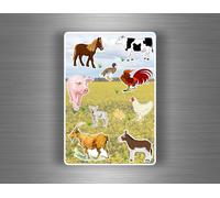 Planche 10 Gommettes Autocollants Stickers Enfant Scrapbooking Animaux Ferme
