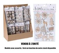planche 12 autocollants bois noël G