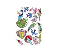 Planche 9 x 13 cm Tatouages éphémères Enfant - Les Oiseaux
