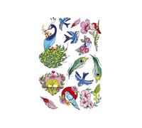 Planche 9 x 13 cm Tatouages ephemeres Enfant - Les Oiseaux