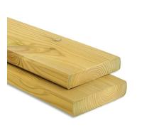 Planche à bords lisses, en pin imprégné, 20 x 145 mm, longueur 120 cm, planche pour la construction, avec 4 côtés rabotés et lisses