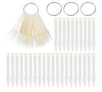 Planche à Capsules pour Ongles, Fan, Anneau Métallique | Surface Réutilisable pour Pratique, Sélection Précise des Teintes, Présentation aux Clients, Beige, Lot