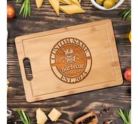 Planche à charcuterie de barbecue personnalisée pour homme, planche à découper gravée - Cadeau pour mari, papa, grand-père pour Noël, fête des pères ou anniversaire
