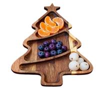 Planche à Charcuterie de Noël Planche Apéritive Rustique pour la Cuisine de | Plat de Service en Forme de Sapin de Noël pour bonbons, biscuits, desserts, amuse-bouches, fromage, aliments,