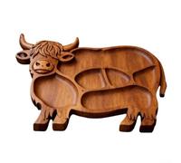 Planche à charcuterie en bois massif avec silhouette de vache distincte pour un service fonctionnel et une décoration rustique dans des environnements de ferme modernes (plateau-B)