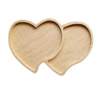 Planche à charcuterie en forme de cœur Assiette double en forme de cœur Assiette à dîner Plateaux et plateaux de service en bois Plateau de service de la Saint-Valentin pour collation (A, One Size)