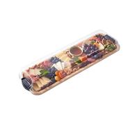 Planche à Charcuterie | Plateau en Bois avec Couvercle Transparent | Planche À Découper Pour Charcuterie De Cuisine - Pour Fruits Fromage Viandes Froides Steak Famille Pique-Nique Dégustation De Vin