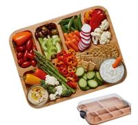 Planche à charcuterie - Ustensiles de cuisine pratiques en bois | Plateau de service à charcuterie avec couvercle, planche de service moderne pour apéritif, plateau de service de viande pour Noël