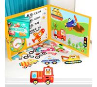 Planche À Chevalet Magnétique En Bois, Jouets Éducatifs, Puzzle, Jeux Pour Garçons Et Filles, Cadeau Pour Enfants, 1 Ensemble