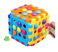 Planche à Chevilles pour Tout-Petits, Puzzle Champignon - Jeu de Chevilles de Briques de Construction éducatives,Jeux pour Tout-Petits, Assemblage de Cubes, activités d'apprentissage préscolaire po