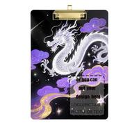 Planche à clip personnalisée motif dragon brillant étoilé violet pour étudiants infirmiers Trade Quest taille 22,9 x 30,5 cm