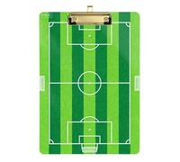 Planche à clip pour infirmière - Motif terrain de football - Vert - Format A4 - Étanche - Pour enseignant de première année - Taille 22,9 x 30,5 cm