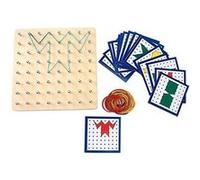 Planche à clous et élastique reproduction de modèles jeu montessori