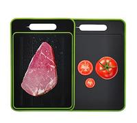 Planche à décongeler 4 en 1 Gadgets de cuisine pratiques, 3 x Décongélation rapide, Planche à découper multifonctionnelle, avec moulin à couteaux et ail intégré