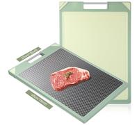 Planche à Découper 1 planche à découper double face en acier inoxydable for la cuisine, idéale for la viande, les fruits de mer, les fruits et les légumes.(1,18"L x 12"W)