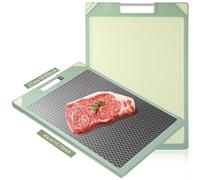 Planche à Découper 1 planche à découper double face en acier inoxydable for la cuisine, idéale for la viande, les fruits de mer, les fruits et les légumes.(1,16"L x 11"W)