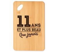 Planche à découper 11 ans et plus beau que jamais - Plateau Apéro en Bambou Cadeau Original Cuisine Barbecue