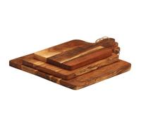 Planche à Découper Viande Légumes Cuisine 3 pcs Bois d'Acacia Massif vidaXL