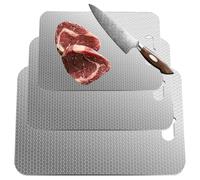 Planche À Découper,3 Pièces En Acier Inoxydable Honeycomb Pour Cuisine,Réversible Grande Planche À Découper Pour Viande | Pour Fruit Légume Charcuterie Fromage Préparation De Repas Maison