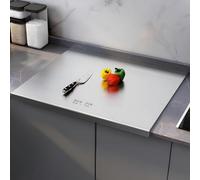 Planche a Decouper 316 Inox,Plan de Travail Inox,Protege Plan de Travail Cuisine,Plaque Inox Cuisine,Grande Planche a Decouper Pour la Cuisine,Bar,Restaurant - 60 * 58cm