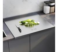 Planche a Decouper 316 Inox,Plaque Inox Cuisine,Plan de Travail Inox,Protege Plan de Travail Cuisine,Grande Planche a Decouper Pour la Cuisine,Bar,Restaurant (120 * 58cm)