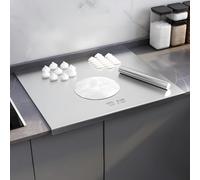 Planche a Decouper 316 Inox,Plaque Inox Cuisine,Plan de Travail Inox,Protege Plan de Travail Cuisine,Grande Planche a Decouper Pour la Cuisine,Bar,Restaurant (50 * 40cm)