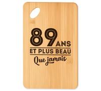 Planche à découper 89 ans et plus beau que jamais - Plateau Apéro en Bambou Cadeau Original Cuisine Barbecue