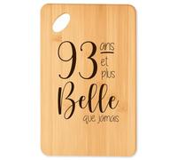 Planche à découper 93 ans et plus belle que jamais - Plateau Apéro en Bambou Cadeau Original Cuisine Barbecue