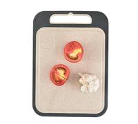 Planche à découper à pain en fibre de peau de riz double face | 34,9 x 25 cm Planche à découper pour la préparation des aliments pour blocs végétariens, planche à découper pour la préparation des