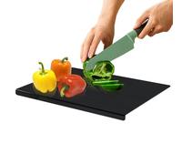 Planche à Découper Acrylique - Améliore la Stabilité, Billot Transparent, Plateau Fruits | de Coupe pour Restaurant Cuisine Extérieure Maison Appartement Camping Préparation Repas, Noir