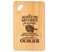 Planche à Découper Agent de Sécurité Formidable | Plateau Apéro Bambou Gravé 30 × 20 cm | Cuisine Barbecue Apéritif | Idée Cadeau Vigile Crémaillère Noël