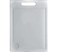 Planche à découper - ALUMINIUM ET PLASTIQUE - 35 x 25 cm - Plastique - Blanc - Rigole pour jus