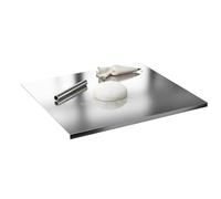 Planche à découper antidérapante en acier inoxydable de qualité alimentaire pour légumes, fromage, , pâtisserie, sushis, cuisine, extérieur, camping, randonnée