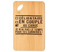 Planche à découper au canoe - Plateau Apéro en Bambou Cadeau Original Cuisine Barbecue
