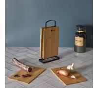 Planche a decouper bambou x6 avec socle metal m8