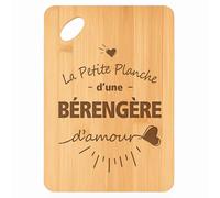 Planche à découper Bérengère d'Amour - Plateau Apéro en Bambou Cadeau Gravé pour Femme Cuisine Barbecue