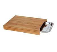 Planche à découper avec réservoir - 35 x 25 cm - Accessoire de cuisine Marron G
