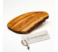 Planche à Découper Bois D'Olivier Coupe Naturelle avec Du Bord - 25cm