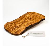 Planche à Découper Bois D'Olivier Coupe Naturelle avec Du Bord - 45cm