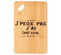 Planche à découper Canoe kayak - Plateau Apéro en Bambou Cadeau Original Cuisine Barbecue