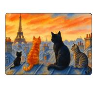 Planche à découper Chats sur les toits de Paris 28,5 x 20 cm