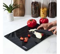 Cook Concept Planche à découper en verre Effet ardoise Noir