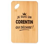 Planche à découper Corentin qui dechire 2 - Plateau Apéro en Bambou Cadeau Original Cuisine Barbecue